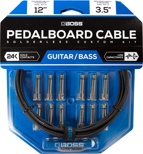 12 Foot Solderless Pedalboard Cable Kit BCK-12