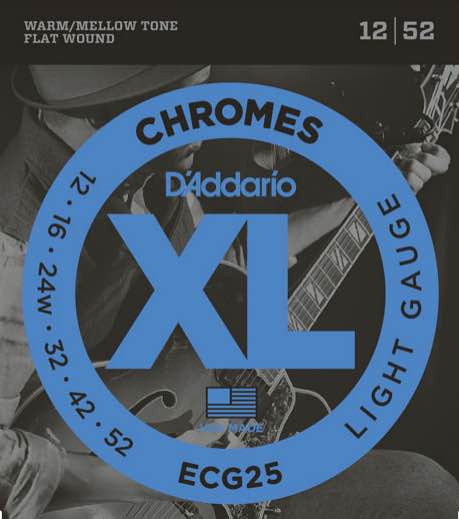 Electric ECG25 Chromes Flat Wound Light 12-52