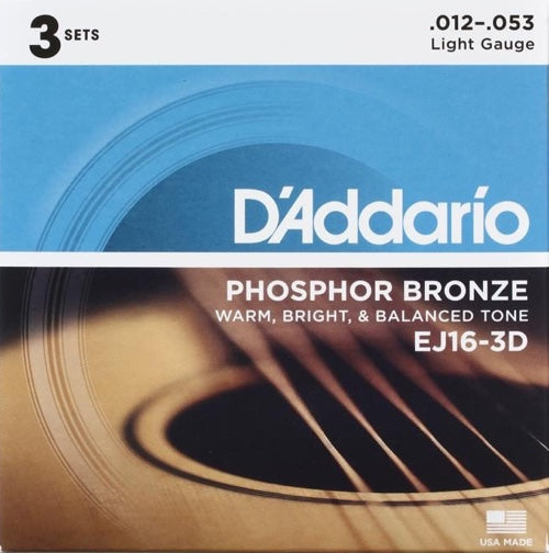 Acoustic EJ16-3D Phosphor Bronze Light 3 Pack 12-53