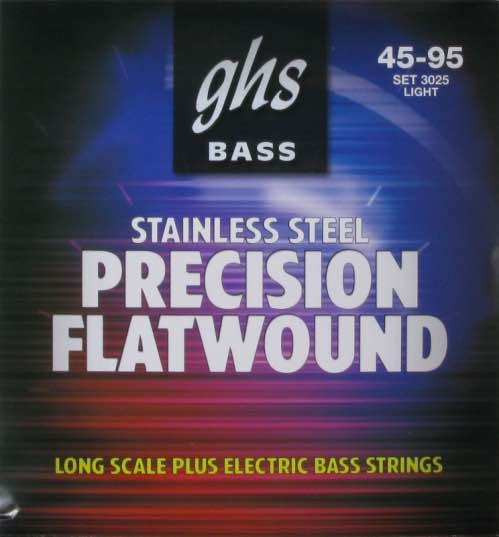 GHS Precision Flat Wound 3025 - Corde Per Basso Elettrico, Calibro 45-95, Flatwound Acciaio Inox - Foto 3