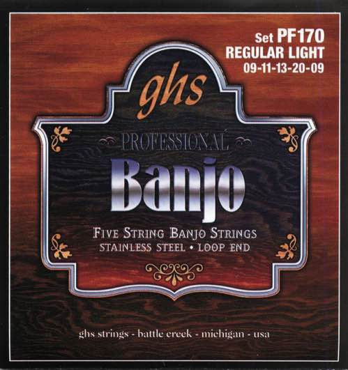 Banjo Stainless Steel 5-String Regular Light Set PF170