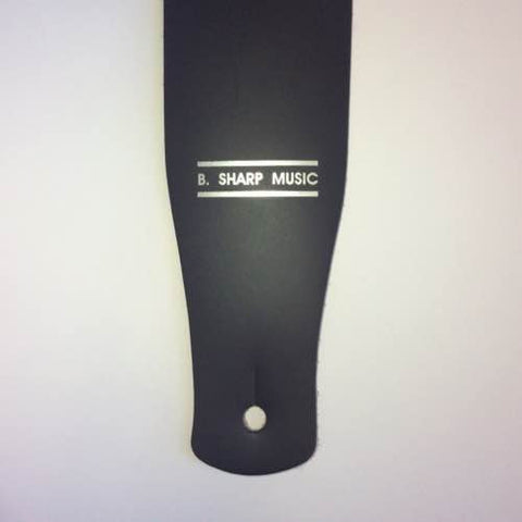 Basic Leather Strap with B Sharp Logo in Black M26-BLK